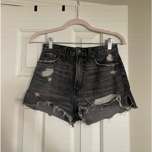 Abercrombie Annie high rise jean shorts